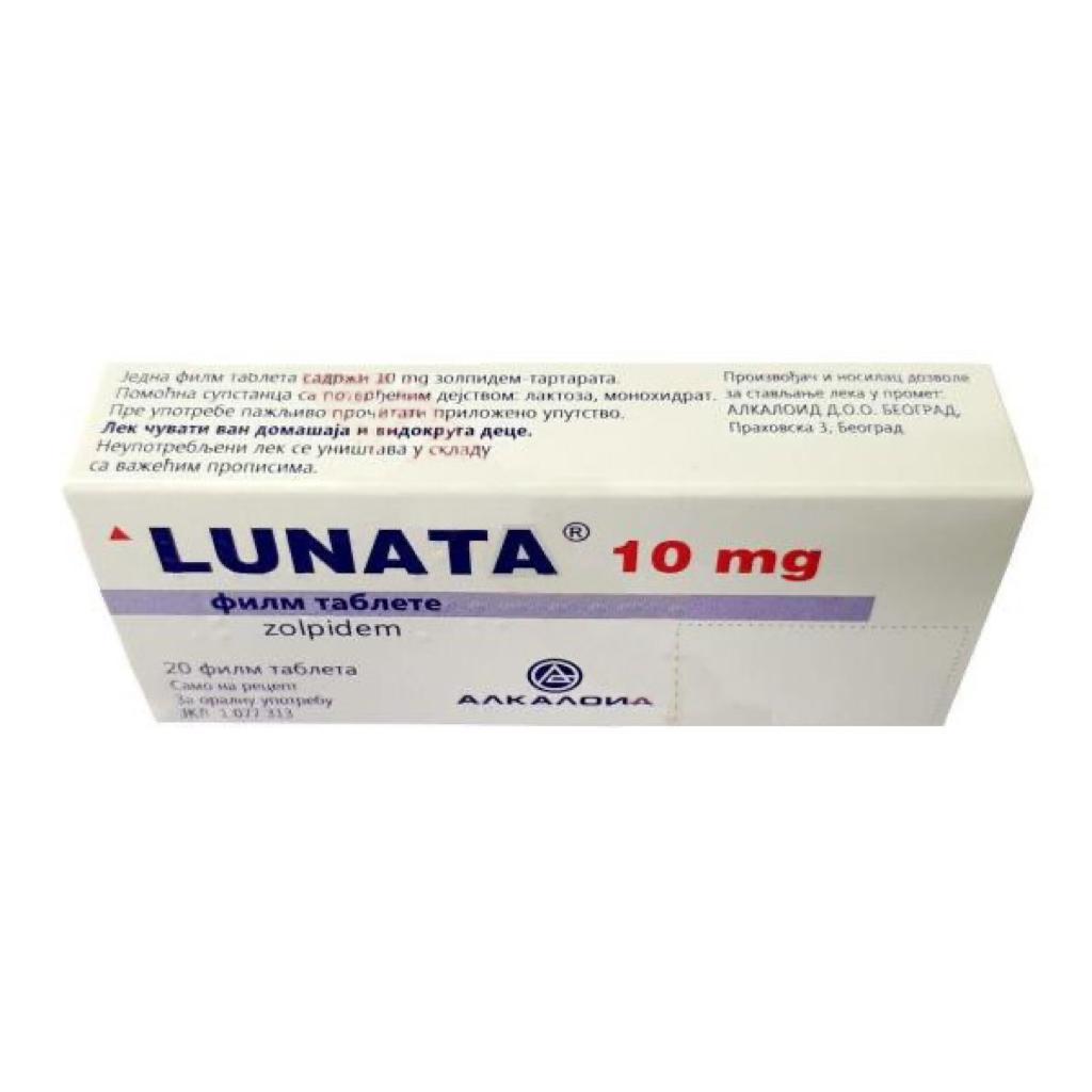 Zolpidem Tartrate 10mg (Lunata)